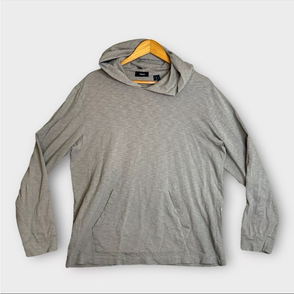 Theory Layer Cosmos Hoodie Lightweight Pullover Shirt Mens Size Large *see Flaw*